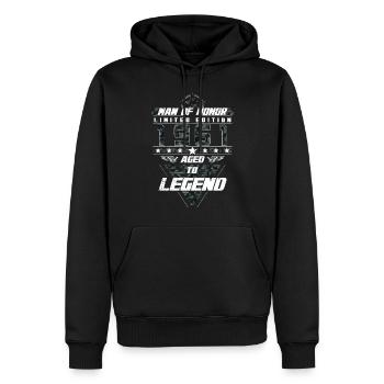Man of Honor Year of Birth 1961 Camouflage Gift - Men’s Premium Organic Hoodie - black - Front - Nico (187cm)