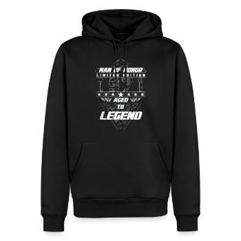 Man of Honor Year of Birth 1971 Camouflage Gift - Men’s Premium Organic Hoodie - black - Front - Nico (187cm)