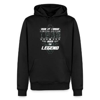 Man of Honor Geburtsjahr 1992 Camouflage Geschenk - Männer Premium Bio Hoodie - Schwarz - Vorne - Nico (187cm)