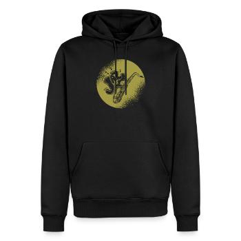 Musique Retro Blues Play Saxophone-jazz - Sweat à capuche Premium bio Homme - noir - Devant - Nico (187cm)