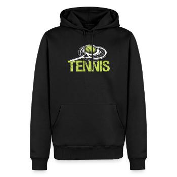 Amateurs de tennis et pour les professionnels - Sweat à capuche Premium bio Homme - noir - Devant - Nico (187cm)
