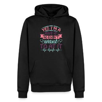 NURSE Nurse - Men’s Premium Organic Hoodie - black - Front - Nico (187cm)