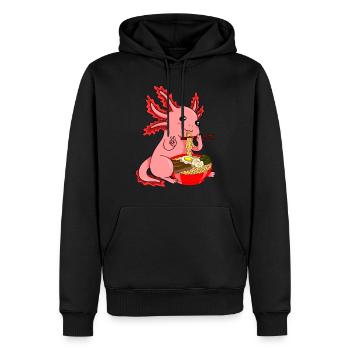 Axolotl Cadeau Axolotl Costume Ramen Nouilles - Sweat à capuche Premium bio Homme - noir - Devant - Nico (187cm)
