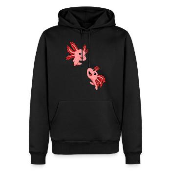 Axolotl Cadeau Axolotl Costume Axolotl Japonais - Sweat à capuche Premium bio Homme - noir - Devant - Nico (187cm)