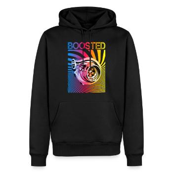 Turbocompresseur Boosté Auto Tuning Car Mechanic - Sweat à capuche Premium bio Homme - noir - Devant - Nico (187cm)