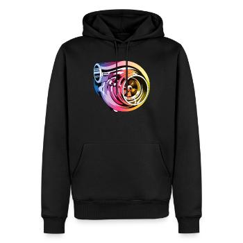 Turbocharger Boosted Auto Tuning Car Mechanic - Men’s Premium Organic Hoodie - black - Front - Nico (187cm)