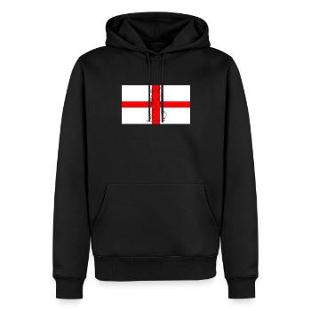 Drapeau de l’Angleterre - Sweat à capuche Premium bio Homme - noir - Devant - Nico (187cm)