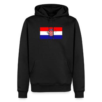 Kroatien Flagge - Männer Premium Bio Hoodie - Schwarz - Vorne - Nico (187cm)