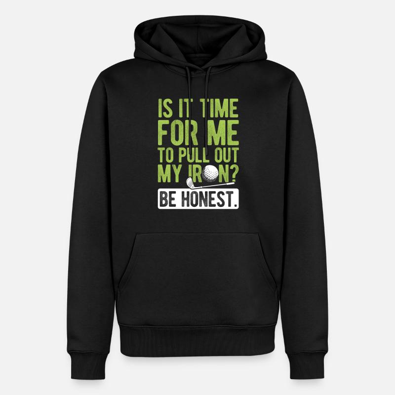 Golfplatz zum Golfen Golf - Männer Premium Bio Hoodie - Schwarz