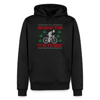 Drôle de vélo de route à vélo - Sweat à capuche Premium bio Homme - noir - Devant - Nico (187cm)