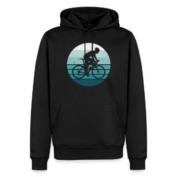 Funny Road Bike Riding Cycling - Männer Premium Bio Hoodie - Schwarz - Vorne - Nico (187cm)