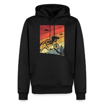 Enduro VTT VTT Équitation - Sweat à capuche Premium bio Homme - noir - Devant - Nico (187cm)