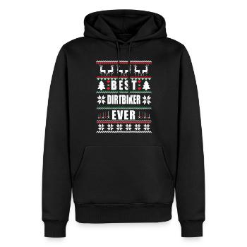 Funny Ugly Christmas Best Dirtbiker Ever - Männer Premium Bio Hoodie - Schwarz - Vorne - Nico (187cm)