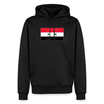 Drapeau de l’Irak - Sweat à capuche Premium bio Homme - noir - Devant - Nico (187cm)