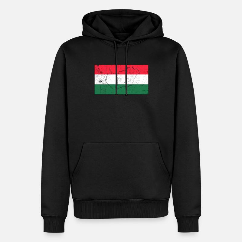 Drapeau de la Hongrie - Sweat à capuche Premium bio Homme - noir