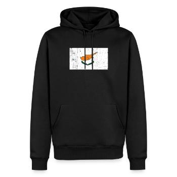Drapeau de Chypre - Sweat à capuche Premium bio Homme - noir - Devant - Nico (187cm)