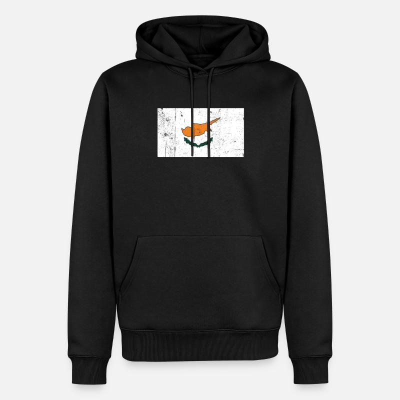 Drapeau de Chypre - Sweat à capuche Premium bio Homme - noir