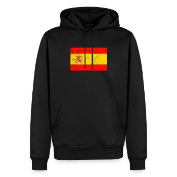 Spanien Flagge - Männer Premium Bio Hoodie - Schwarz - Vorne - Nico (187cm)