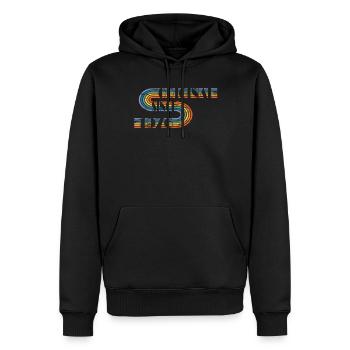Vintage Geburtstagsdesign Original 1976 - Männer Premium Bio Hoodie - Schwarz - Vorne - Nico (187cm)
