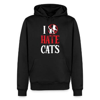 Ich Hasse Katzen Hund Tier Welpe Liebhaber - Männer Premium Bio Hoodie - Schwarz - Vorne - Nico (187cm)