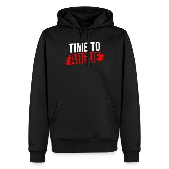 Zeit Zum Streiten Anwalt Argumentieren Argument - Männer Premium Bio Hoodie - Schwarz - Vorne - Nico (187cm)