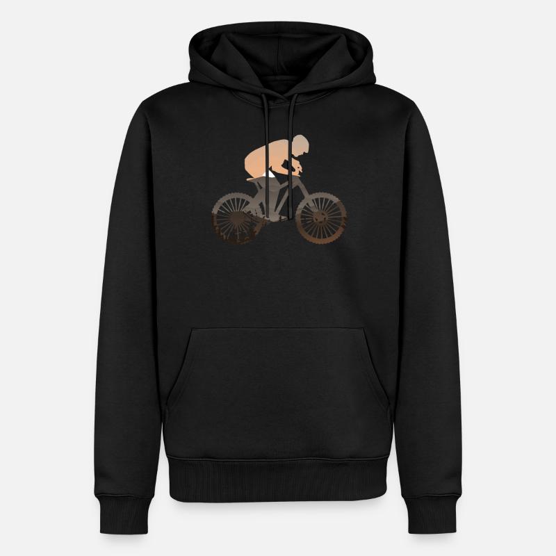 Enduro VTT VTT Équitation - Sweat à capuche Premium bio Homme - noir