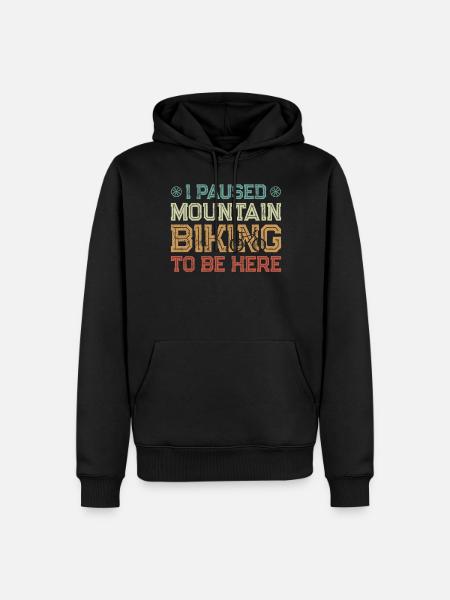 Enduro VTT VTT Équitation - Sweat à capuche Premium bio Homme - noir