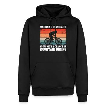 Enduro VTT VTT Équitation - Sweat à capuche Premium bio Homme - noir - Devant - Nico (187cm)