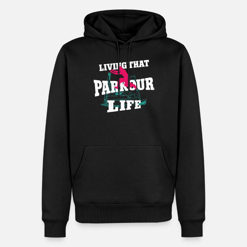 Parkour Free Running Traceur - Sweat à capuche Premium bio Homme - noir