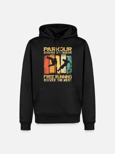 Parkour Free Running Traceur - Men’s Premium Organic Hoodie - black