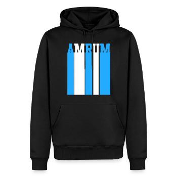 Nordsee Amrum - Männer Premium Bio Hoodie - Schwarz - Vorne - Nico (187cm)