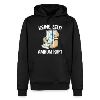 Nordsee Amrum - Männer Premium Bio Hoodie - Schwarz - Vorne - Nico (187cm)