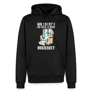 Nordsee Norderney - Männer Premium Bio Hoodie - Schwarz - Vorne - Nico (187cm)