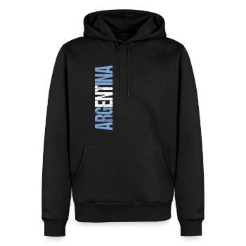 Argentina Fußball Trikot Argentinien Geschenk - Männer Premium Bio Hoodie - Schwarz - Vorne - Nico (187cm)