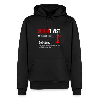 Shisha - Männer Premium Bio Hoodie - Schwarz - Vorne - Nico (187cm)