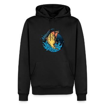 Fisch Geschenk Tauchen Karpfen Zander Angeln - Männer Premium Bio Hoodie - Schwarz - Vorne - Nico (187cm)
