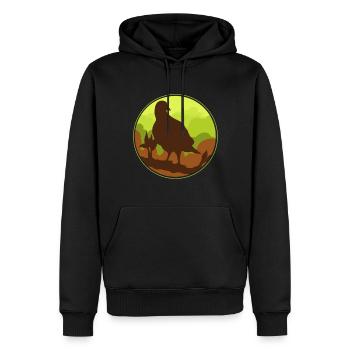Perroquet Kakadu Oiseau Forêt tropicale Cadeau Ara Animal - Sweat à capuche Premium bio Homme - noir - Devant - Nico (187cm)