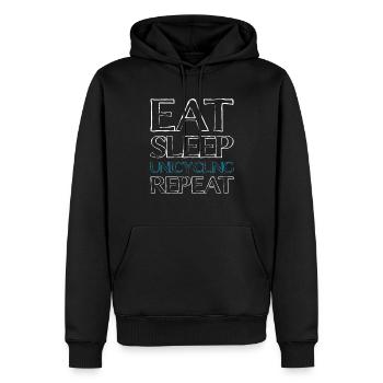 Manger Sleep Unicycle - Sweat à capuche Premium bio Homme - noir - Devant - Nico (187cm)