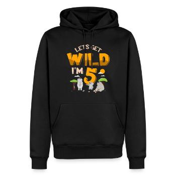 Elephant Gift For Proboscis Africa Wilderness Zoo - Men’s Premium Organic Hoodie - black - Front - Nico (187cm)