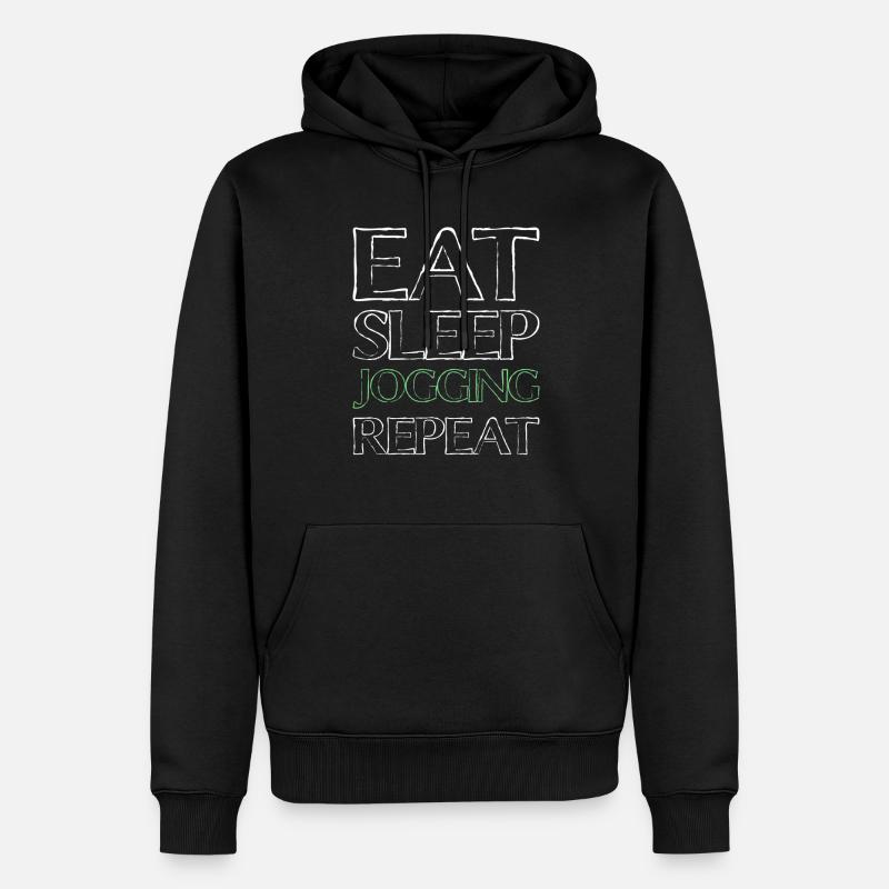Nourriture Sommeil Jogging - Sweat à capuche Premium bio Homme - noir