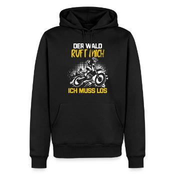 Motocross Geschenk Für Enduro Supermoto Dirt Bike - Männer Premium Bio Hoodie - Schwarz - Vorne - Nico (187cm)