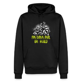 Motocross Tshirt Für Herren Damen Enduro Supermoto - Männer Premium Bio Hoodie - Schwarz - Vorne - Nico (187cm)
