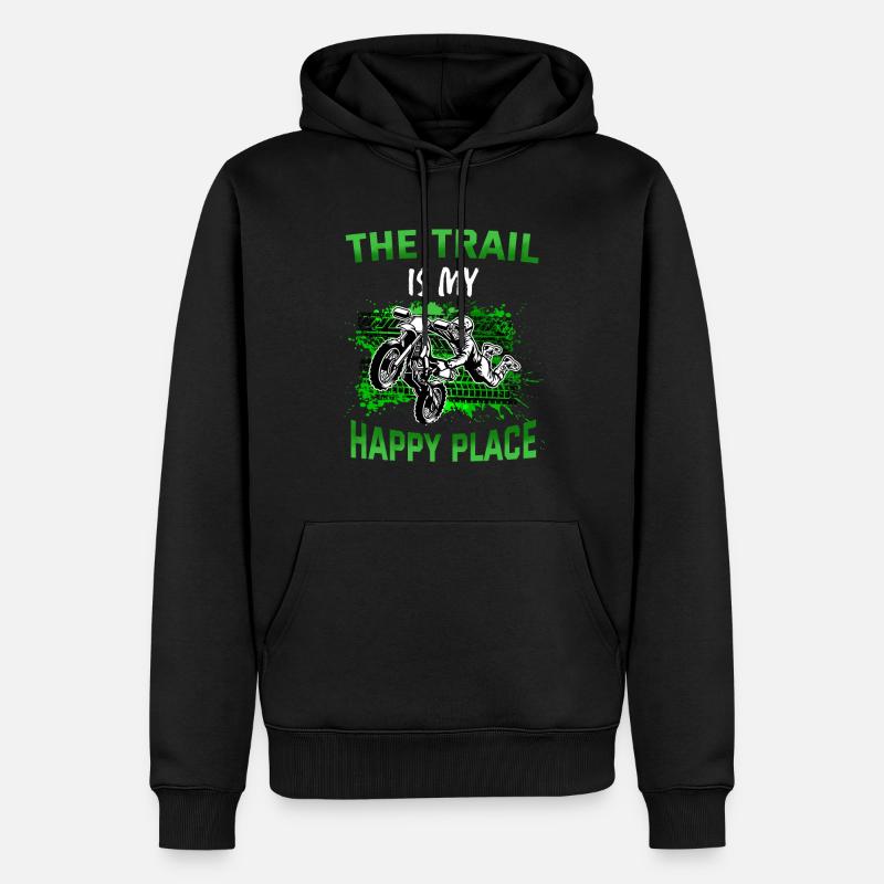 Motocross - Männer Premium Bio Hoodie - Schwarz