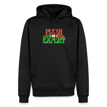 Pizza Baker Pizzaiolo Pizza Expert - Sweat à capuche Premium bio Homme - noir - Devant - Nico (187cm)