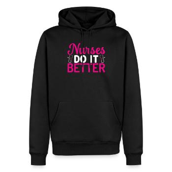 Nurses do it better - Men’s Premium Organic Hoodie - black - Front - Nico (187cm)