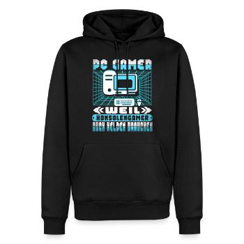 PC Gamer Computerspiele Gaming Computer Videospiel - Männer Premium Bio Hoodie - Schwarz - Vorne - Nico (187cm)