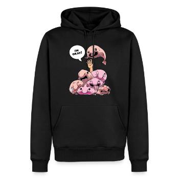 Je vais bien drôle Blobfish Poisson Hommes Femmes - Sweat à capuche Premium bio Homme - noir - Devant - Nico (187cm)