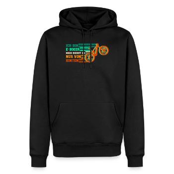 E-biker E-bike Fahrrad Elektrofahrrad Radfahrer - Männer Premium Bio Hoodie - Schwarz - Vorne - Nico (187cm)