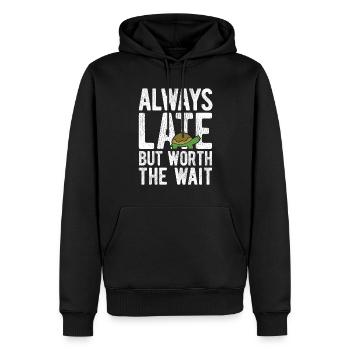 Schildkröten - Männer Premium Bio Hoodie - Schwarz - Vorne - Nico (187cm)