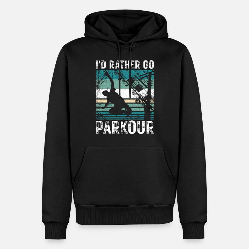 Parkour Free Running Traceur - Sweat à capuche Premium bio Homme - noir